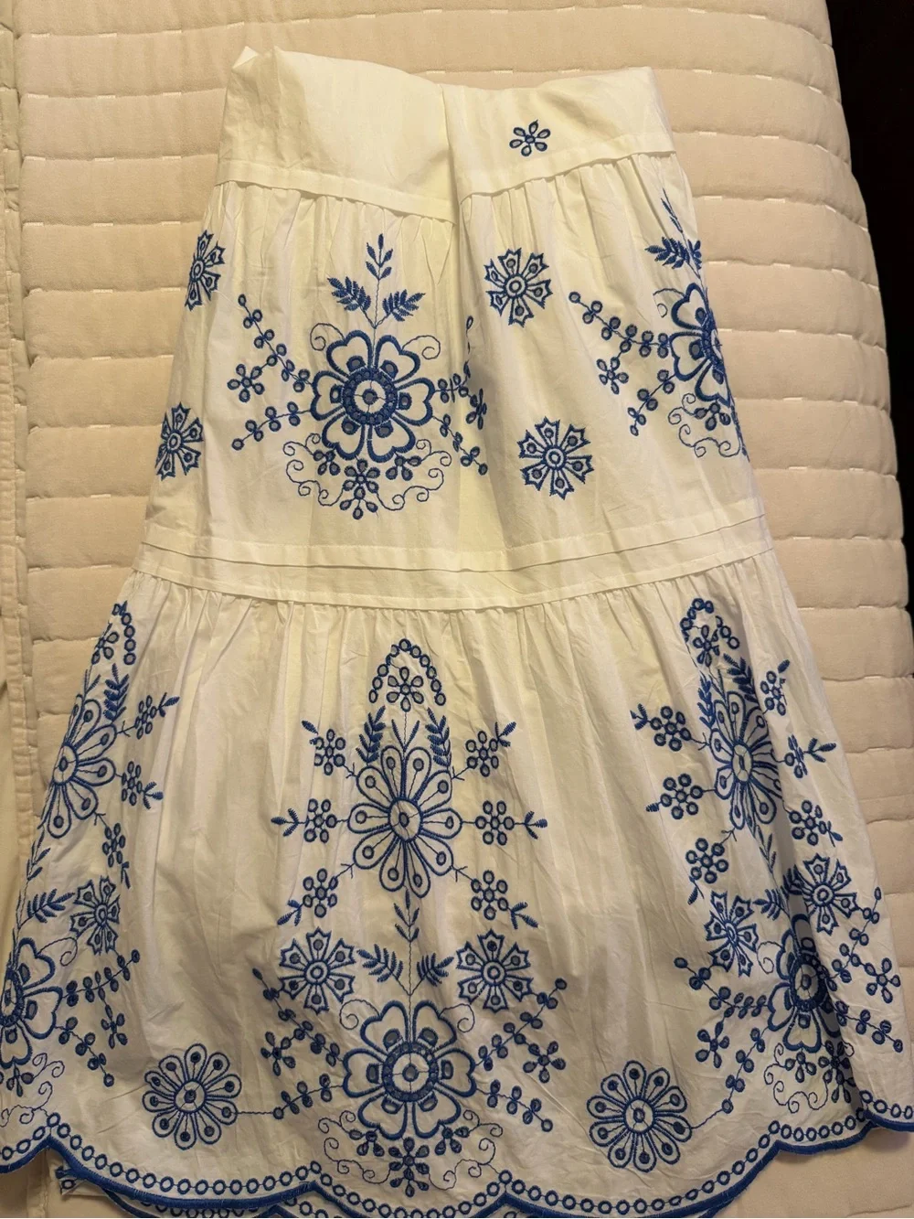 Joie Maxi Dress: Eyelet Edition | White & Blue Embroidered Sundress (NWOT) - Picture 4 of 4